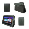 Black Folio Leather Case Cover w/Stand for Samsung Galaxy Tab GT-P6800 7.7"