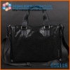 Black Genuine Leather Computer Bag