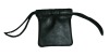 Black Genuine Leather coin pouch