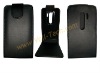 Black High Quality Leather Flip Case Skin With Maganetic Button For HTC EVO 3D G17