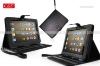 Black Leather Case Cover Stand Pouch For Apple iPad 2 with name card insert