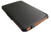 Black Leather Finished Tablet Cover For Samsung Galaxy Tab P6200