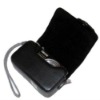 Black Leather Pouch Bag Protector Case For Panasonic DMC ZS7