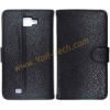 Black Leechee Vein Leather Skin Case Shell For Samsung Galaxy Note i9220