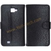 Black Leechee Vein Leather Skin Case Shell For Samsung Galaxy Note i9220