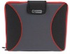 Black Neoprene Laptop Sleeve with red edge lines