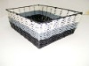 Black PP multi-purpose useful square basket