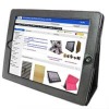 Black PU Leather stand type case folio for ipad 3 with sleep/wake up feature