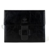 Black PU leather flip-in design folio for ipad accessories