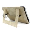 Black PU leather folio with convenient-stand design for iPad case