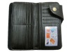 Black PU leather wallet for men