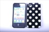 Black Polka gel TPU case for iPhone 4G/4GS