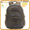 Black Rivet Canvas/Leather Backpack for Laptop