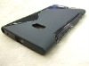 Black S Shape Design TPU Gel Cover For Nokia Lumia 900