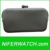 Black Silicone women large wallet