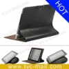 Black Slim Genuine Leather Case for iPad 2 Stand Cover