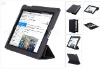 Black Smart Cover Leather Case Stand with Magnetic for iPad 2