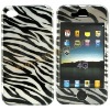 Black&White Zebra Design Front And Back Case Hard Cover Plastic Protector For iPhone 4