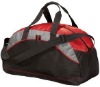 Black and red colored sport travel bag