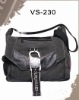 Black canvas heavy messenger bag for teenager