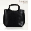 Black contracted Kniting Retro Genuine Leather Handbag&Messenger Bag