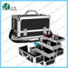 Black croc skin makeup train case,aluminum cosmetic cases