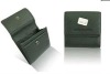 Black cute leather square press button name card holder(name-card case,business card holder)