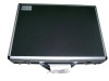 Black diamond ABS suitcase with round edge aluminum frame