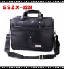 Black document portfolio bag with pad shoulder strap