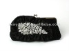 Black exquisite swarovski crystal clutch hand bag 063