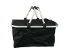 Black folding aluminum picnic cooler basket