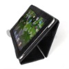 Black genuine leather flip-in design folio for iPad case