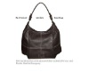 Black genuine leather handbag