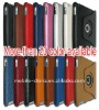 Black leather case for ipad 2 & 360 degree rotating leather case.