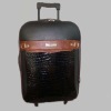 Black leather trolley travel luggage(808-B)