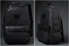 Black leather utility backpack
