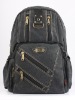 Black leisure Canvas backpack