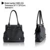 Black long handle cool Handbags with many hardware fashion