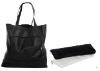 Black non-woven foldable shopping bag