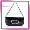 Black nubuck and pu leather cheap evening bags