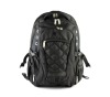 Black nylon laptop backpack