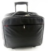 Black nylon trolley travel bag