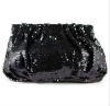 Black paillette lady's cosmetic bag/ clucth bag/ evening bag