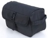 Black polyester personalized toiletry bag