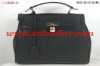 Black pu tote bag for women size 32*24*15cm