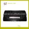 Black satin clutch bag