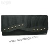 Black satin evening bags Wl-0580