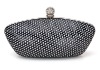 Black shiny women evening bag manufacturer 042