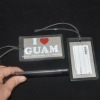 Black soft pvc luggage tag for promotional gift