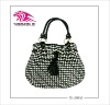 Black tote handbag in three fashion styles